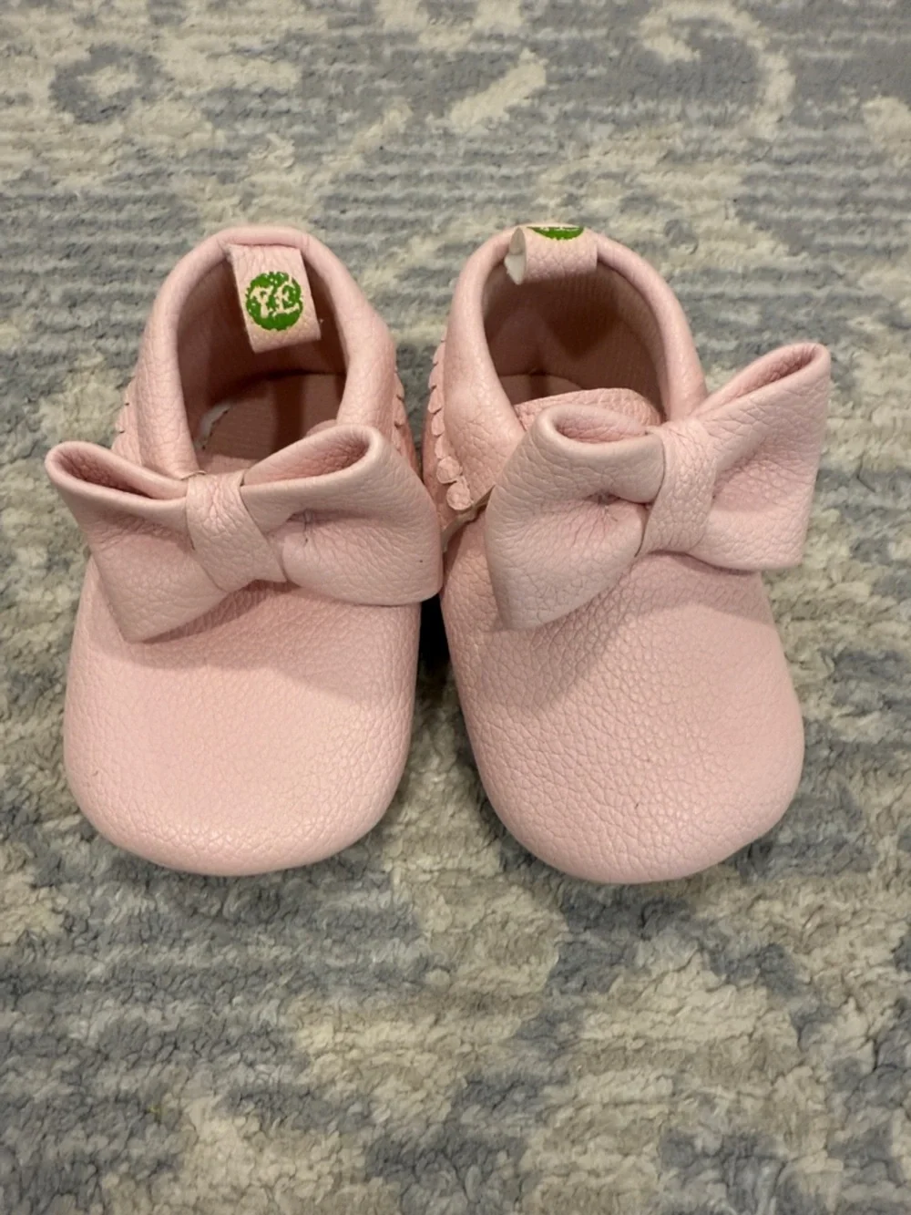 Pink Baby Bow Moccasins